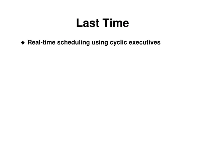 last time