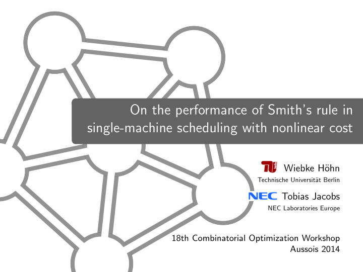 on the performance of smith s rule in single machine