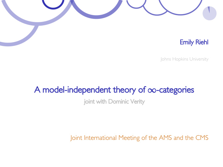 a model independent theory of categories