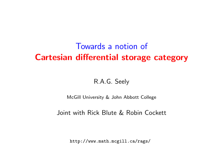 towards a notion of cartesian differential storage