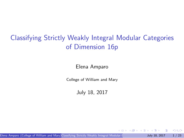 classifying strictly weakly integral modular categories