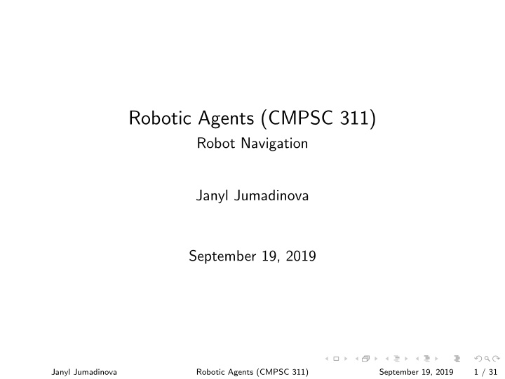 robotic agents cmpsc 311