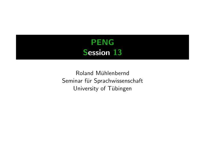 peng session 13