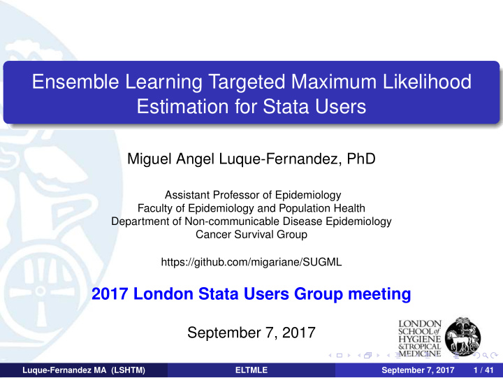 ensemble learning targeted maximum likelihood estimation