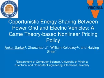Opportunistic Energy Sharing Between  Power Grid and Electric Vehicles: A  Game Theory-based