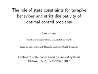 The role of state constraints for turnpike  behaviour and strict dissipativity of  optimal control