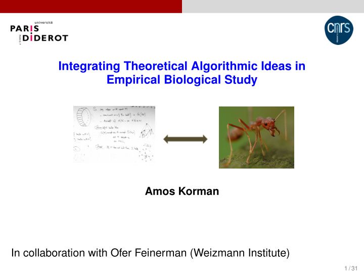 integrating theoretical algorithmic ideas in empirical