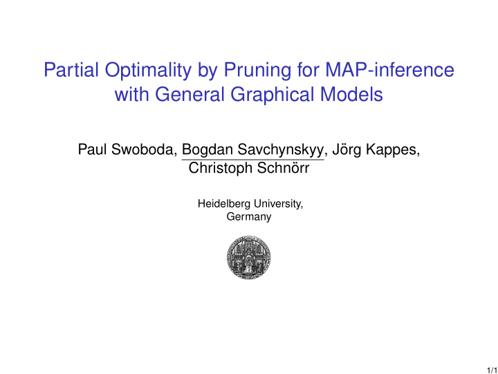 partial optimality by pruning for map inference with