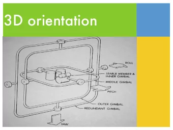 3D orientation   Rotation matrix   Fixed angle and Euler angle   Axis angle
