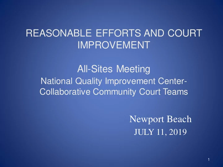 reasonable efforts and court