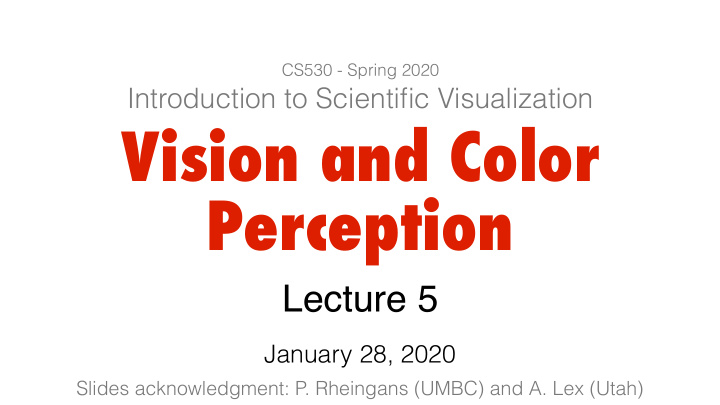 vision and color perception