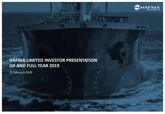 Q4 AND FULL YEAR 2019  25 February 2020  DISCLAIMER  IMPORTANT: YOU MUST READ THE FOLLOWING BEFORE