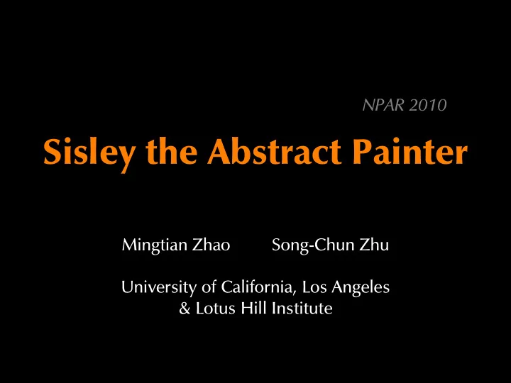 sisley the abstract painter
