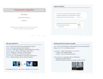 Fundamentals of Algorithms