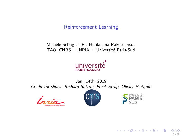 reinforcement learning