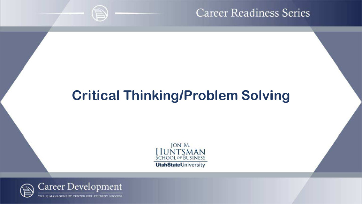 critical thinking problem solving from job descriptions