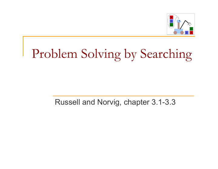 problem solving by searching