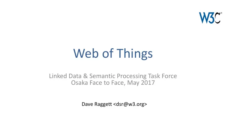 web of things
