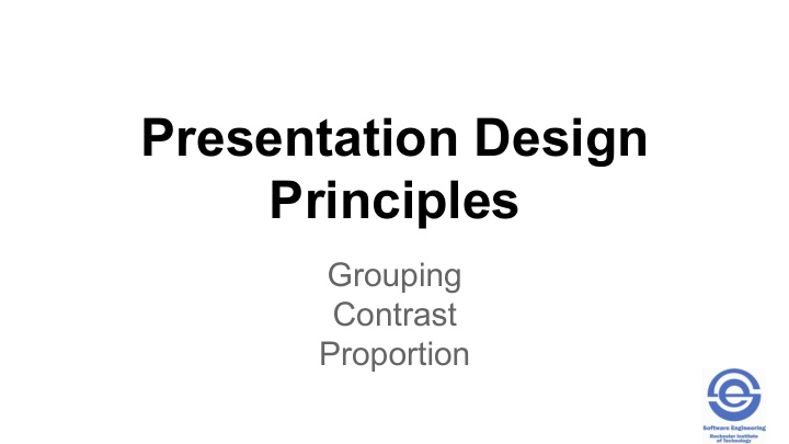 presentation design principles