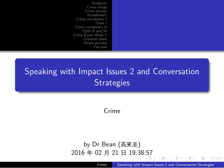 speaking with impact issues 2 and conversation strategies