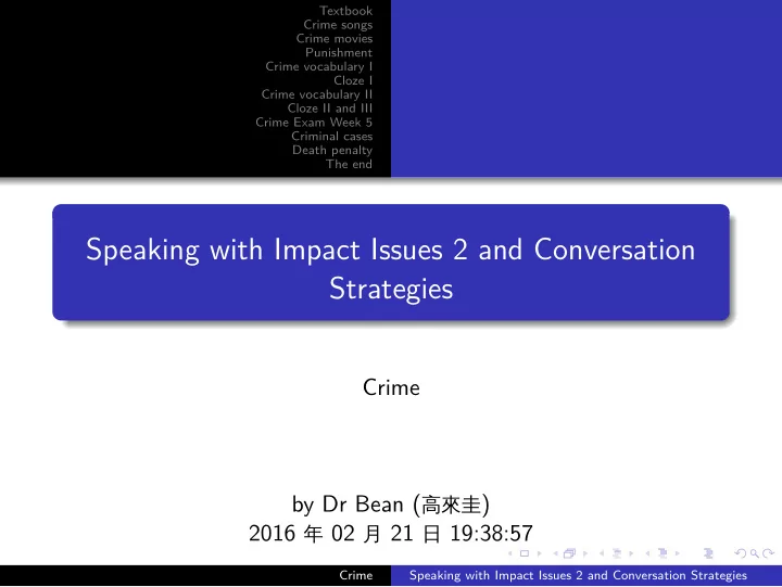 speaking with impact issues 2 and conversation strategies