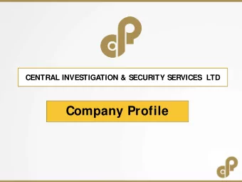 Company Profile Central Investigation and Security Services  Ltd  Delivering Expert Security