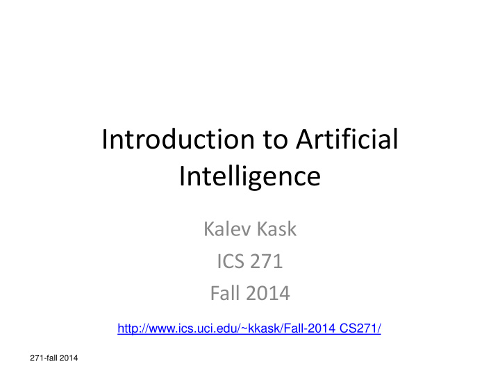 introduction to artificial