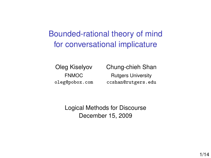 bounded rational theory of mind for conversational