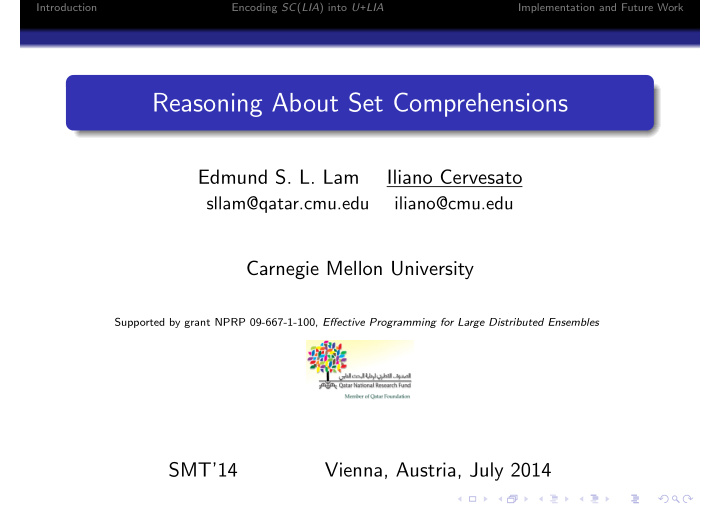 reasoning about set comprehensions