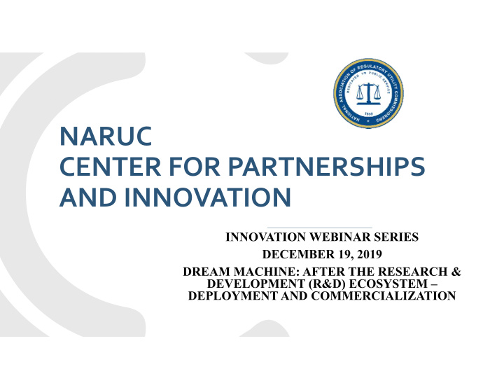 naruc center for partnerships and innovation