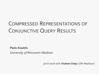 MOTIVATION  In many scenarios a data processing pipeline repeatedly  accesses the result of a