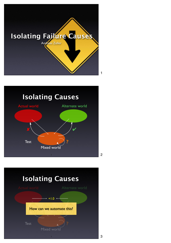 isolating failure causes