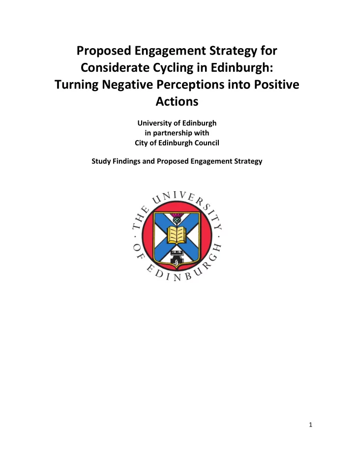 proposed engagement strategy for