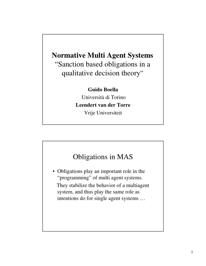 normative multi agent systems sanction based obligations