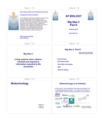 AP BIOLOGY  This material is made freely available at www.njctl.org  and is intended for the