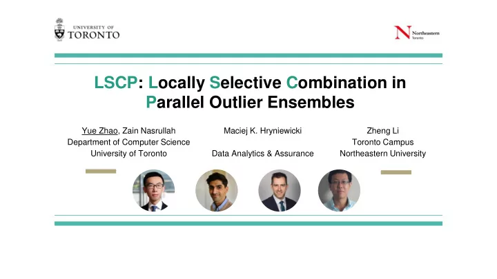 parallel outlier ensembles