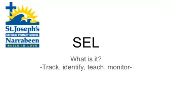 SEL  What is it?  -Track, identify, teach, monitor-  What is SEL?  Social Emotional Learning..