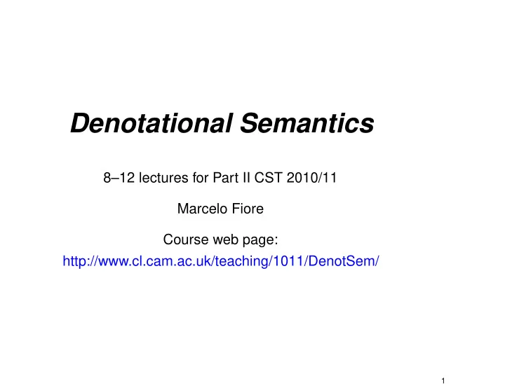 denotational semantics