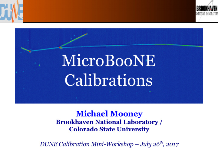 microboone calibrations