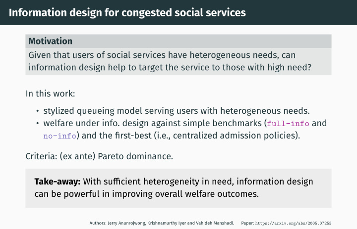information design for congested social services