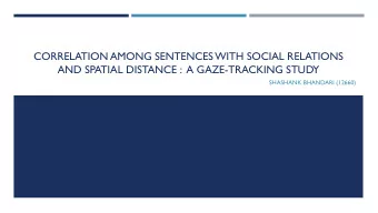 CORRELATION AMONG SENTENCES WITH SOCIAL RELATIONS  AND SPATIAL DISTANCE :  A GAZE-TRACKING STUDY