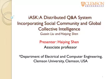 Outline  Introduction  Related work  iASK design  iASK implementation  Evaluation