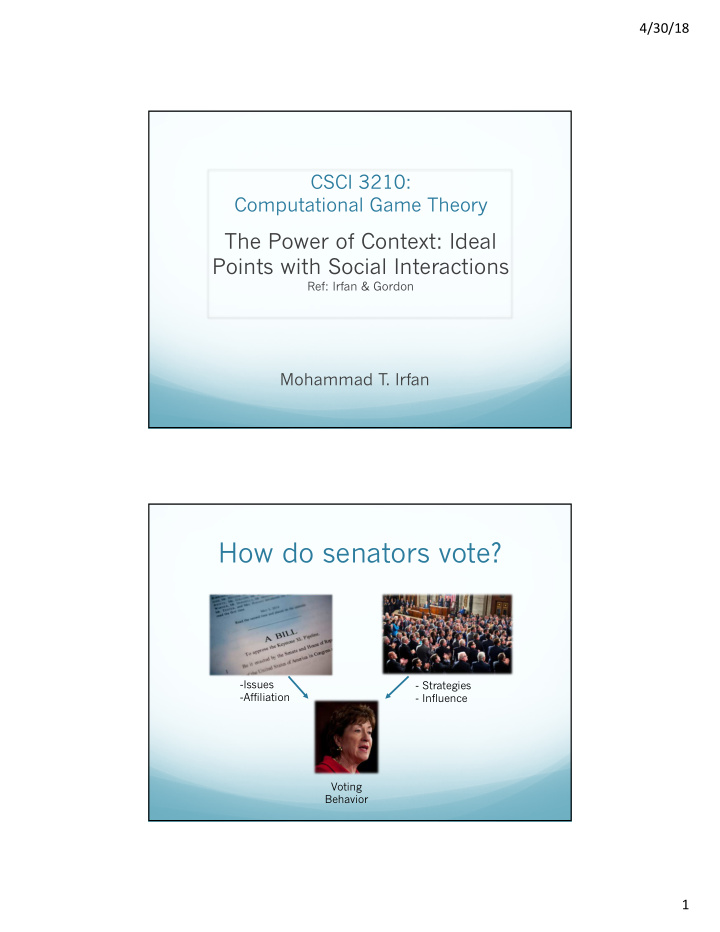 how do senators vote