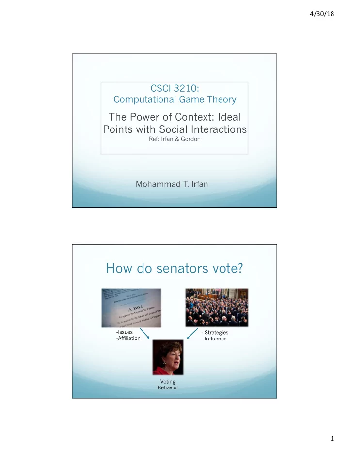 how do senators vote