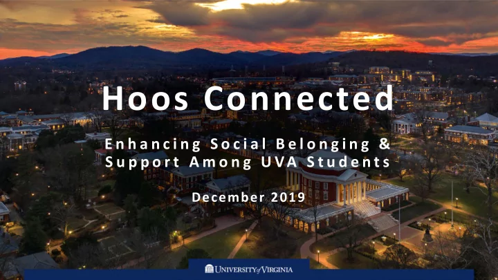 hoos connected