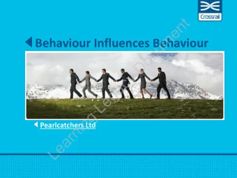 t  n  e  m  Behaviour Influences Behaviour  u  c  o  D  y  c  a  g  e  L  g  n  i  Pearlcatchers