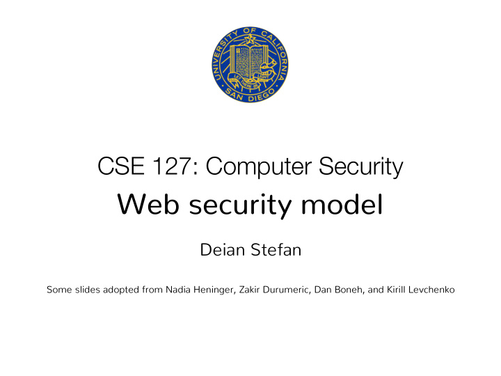 web security model