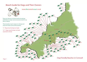 Beach Guide for Dogs and Their Owners  2  3L  www.thecornishcoast.co.uk  4  7  9  5  8  6  10  Dogs