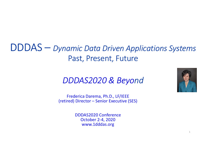 welcome to the dddas2020 conference
