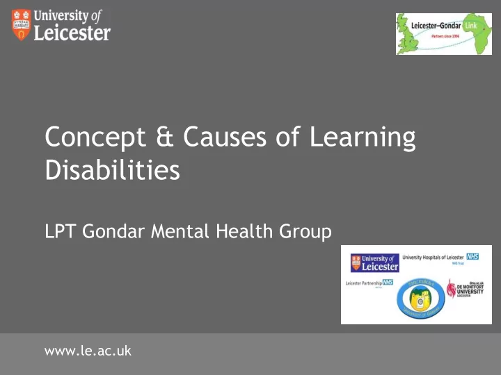 lpt gondar mental health group www le ac uk learning